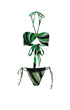 Green Bandeau Halter Tie Bikini SET